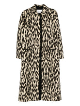 Forte Forte Double-Breasted Animal Print Wool-Blend Coat Brown
