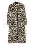 Forte Forte Double-Breasted Animal Print Wool-Blend Coat Brown