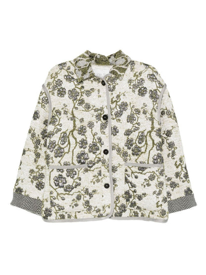 Forte Forte Floral Jacquard Single-Breasted Jacket Ivory ivory