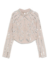 Forte Forte Ivory Sequin and Faux Pearl-Embellished Long-Sleeved Shirt Ivory