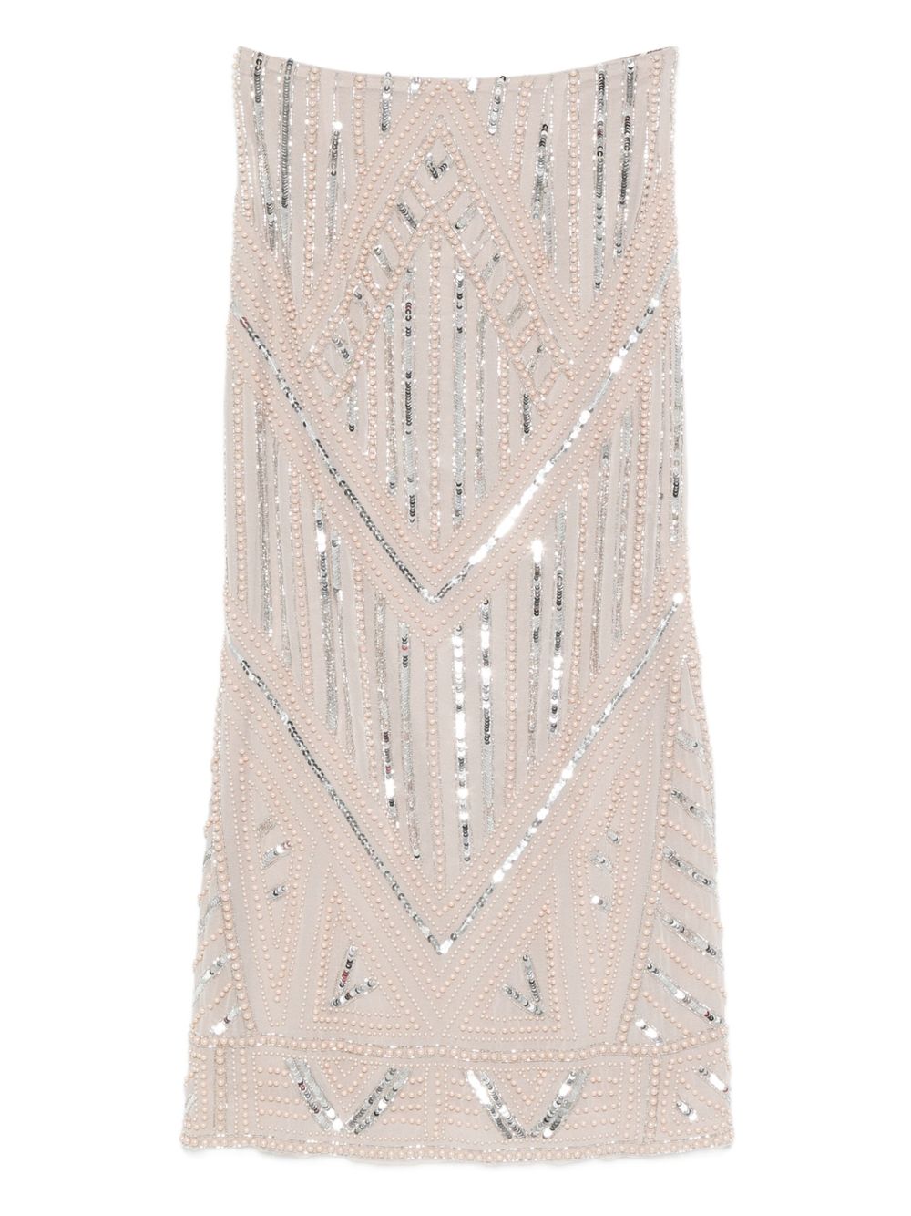 Forte Forte Sequin Embellished Geometric Midi Skirt Ivory
