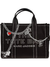 Marc Jacobs Chain-Print Medium Canvas Tote Bag Black