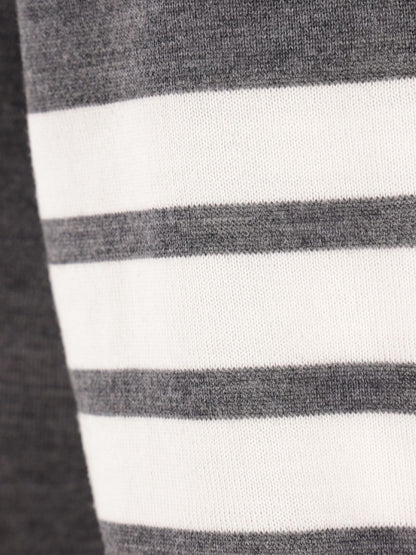 Thom Browne Virgin Wool Polo Shirt with Logo Patch Grey