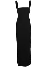 Solace London Joni Stretch-Crepe Square-Neck Maxi Dress Black