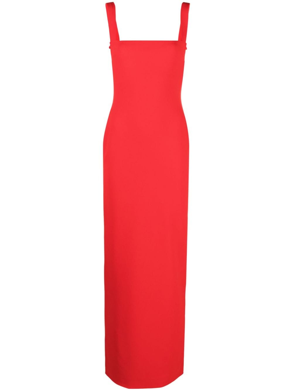 Solace London Joni Square-Neck Sleeveless Crepe Maxi Dress Red
