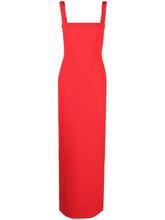 Solace London Joni Square-Neck Sleeveless Crepe Maxi Dress Red