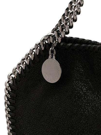 Stella McCartney Falabella Tiny Chain-Link Faux-Leather Shoulder Bag Black