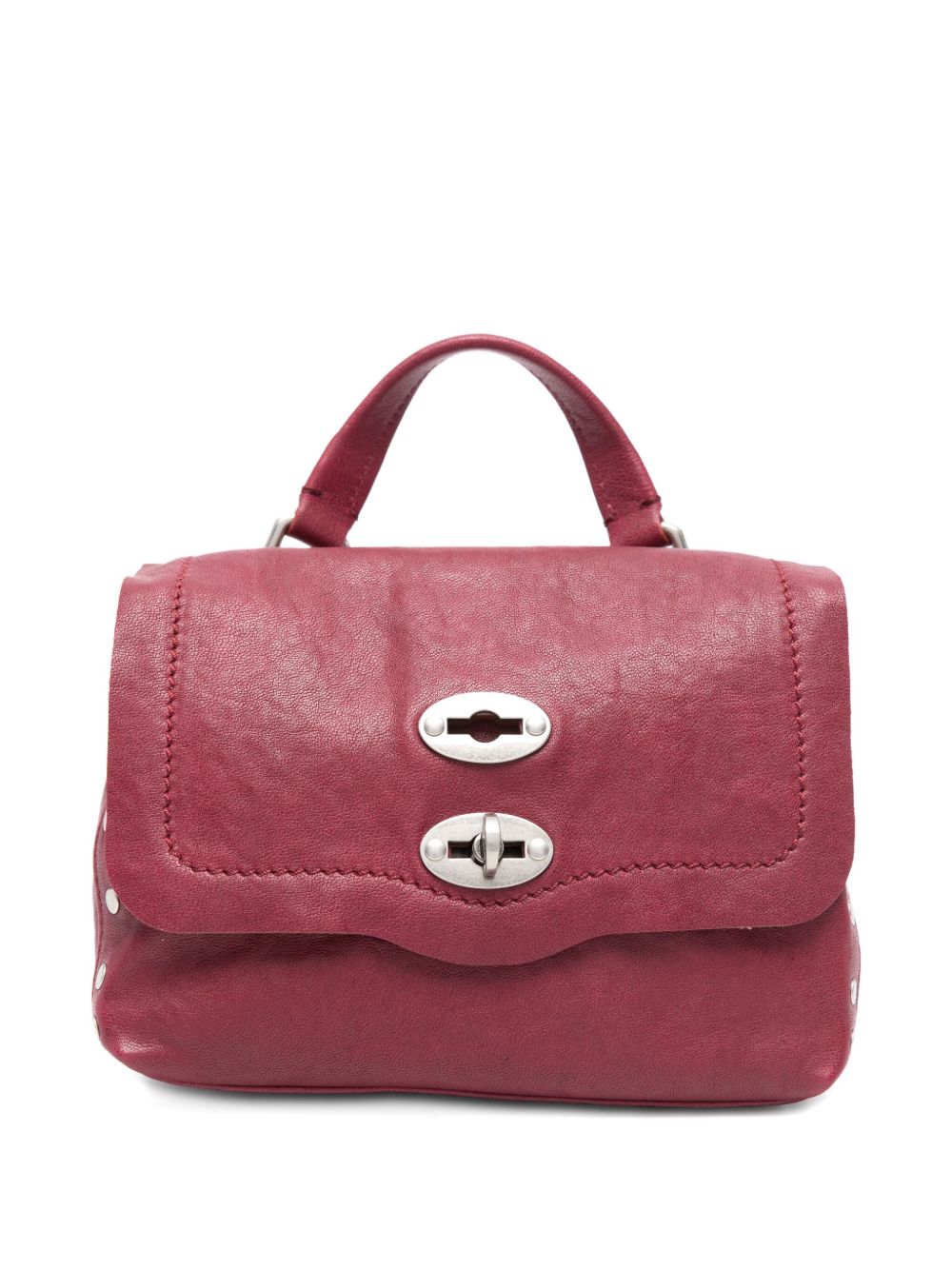 Zanellato Postina Baby Tabacco Leather Shoulder Bag Red