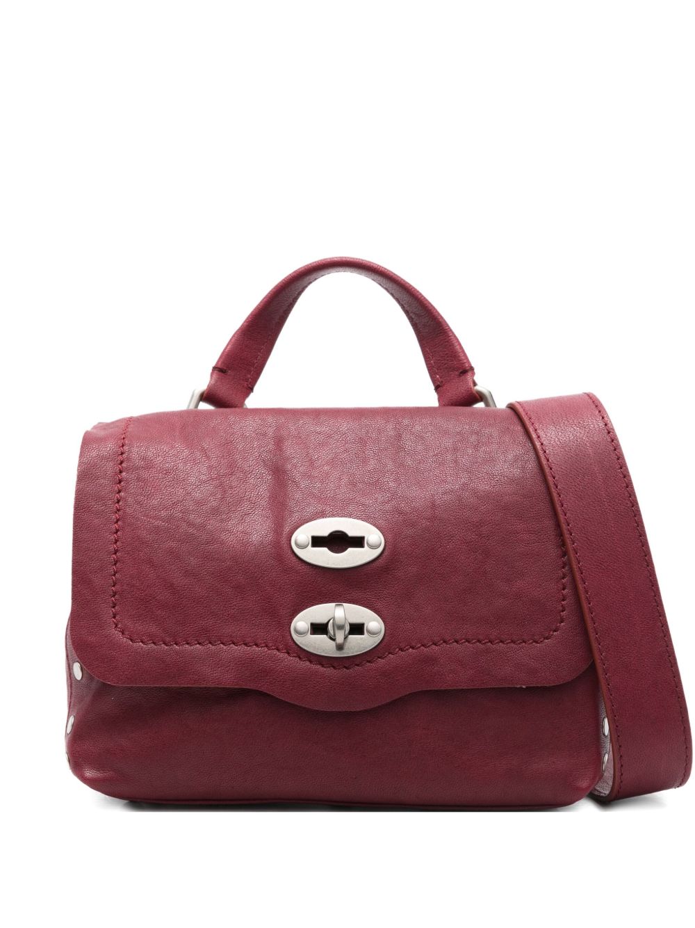 Zanellato Postina Baby Tabacco Leather Shoulder Bag Red