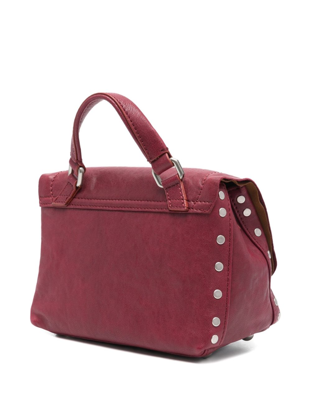 Zanellato Postina Baby Tabacco Leather Shoulder Bag Red