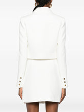 Elisabetta Franchi Double-Breasted Ivory Jacket with Patch Pockets Ivory