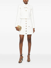 Elisabetta Franchi Double-Breasted Ivory Jacket with Patch Pockets Ivory