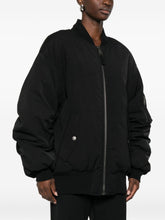 Dolce & Gabbana Matelassé Zip-Up Jacket with Ruched Sleeves Black Black