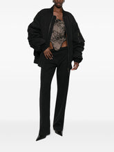 Dolce & Gabbana Matelassé Zip-Up Jacket with Ruched Sleeves Black Black