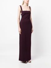 Solace London Joni Square-Neck Floor-Length Maxi Dress Purple