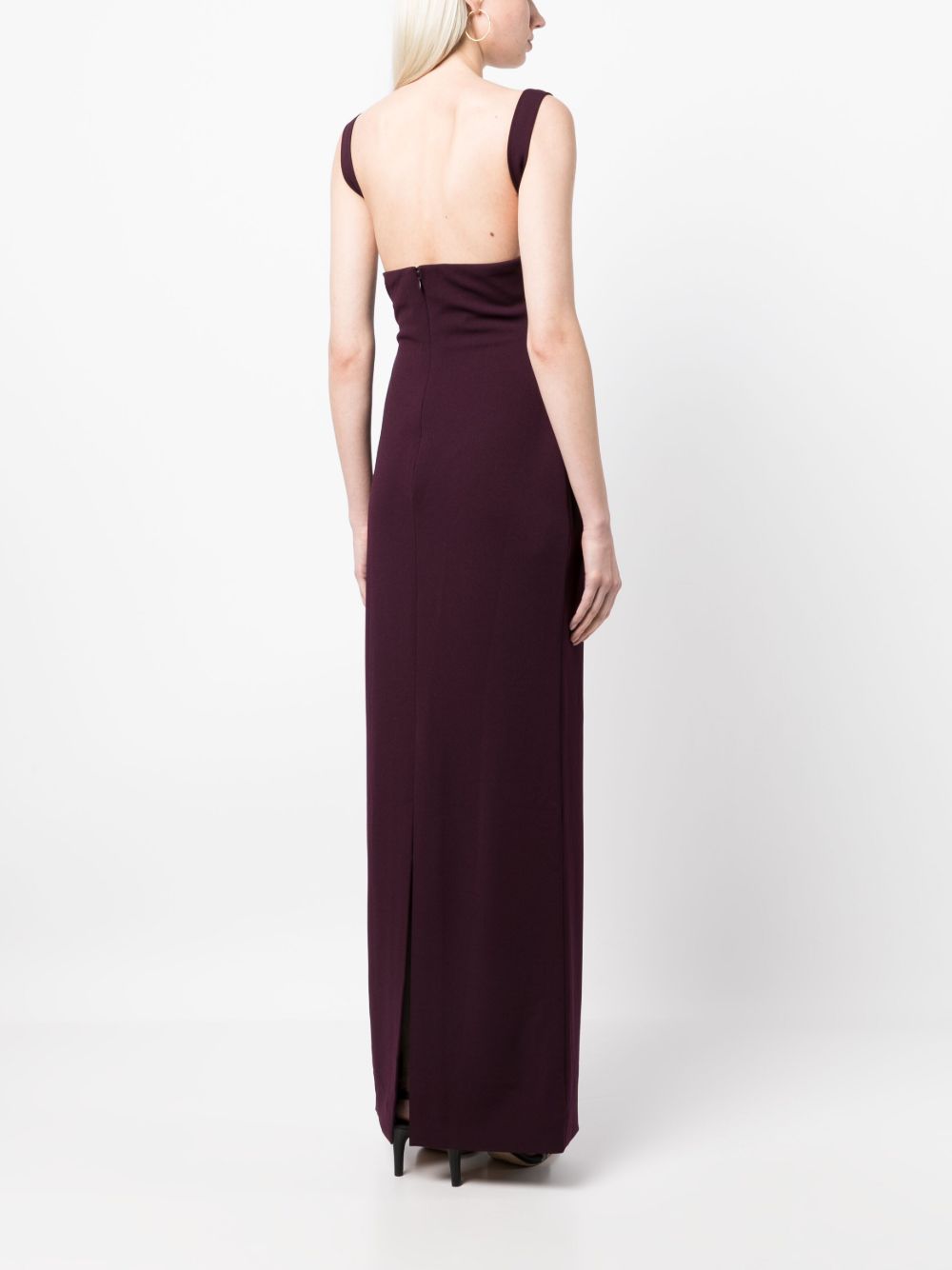 Solace London Joni Square-Neck Floor-Length Maxi Dress Purple