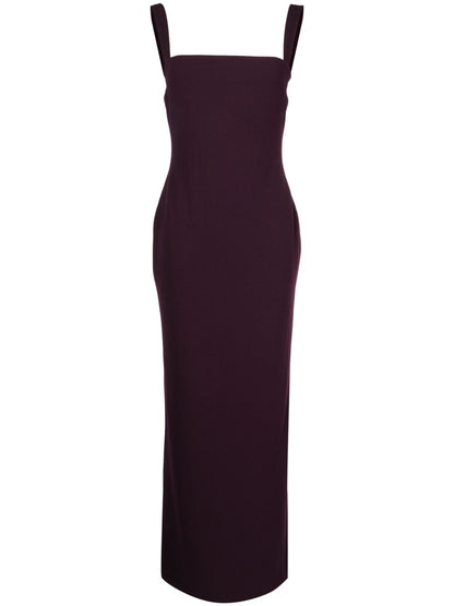 Solace London Joni Square-Neck Floor-Length Maxi Dress Purple