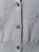 Thom Browne 4-Bar Wool Milano Stitch Cardigan Light Grey