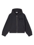 Ganni Organic Cotton Zipped Hoodie in Black Black