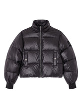 Ganni High-Neck Recycled Nylon Puffer Jacket Black Black