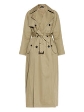 Balenciaga Double-Breasted Belted Trench Coat Beige Beige