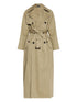 Balenciaga Double-Breasted Belted Trench Coat Beige Beige