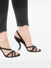Valentino Garavani Fetishique Crisscross Velvet Sandals Black