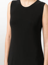 Norma Kamali Sleeveless Black Velvet Flared Maxi Dress Black