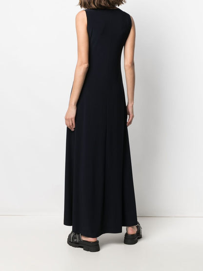 Norma Kamali Sleeveless Long Dress in Blue