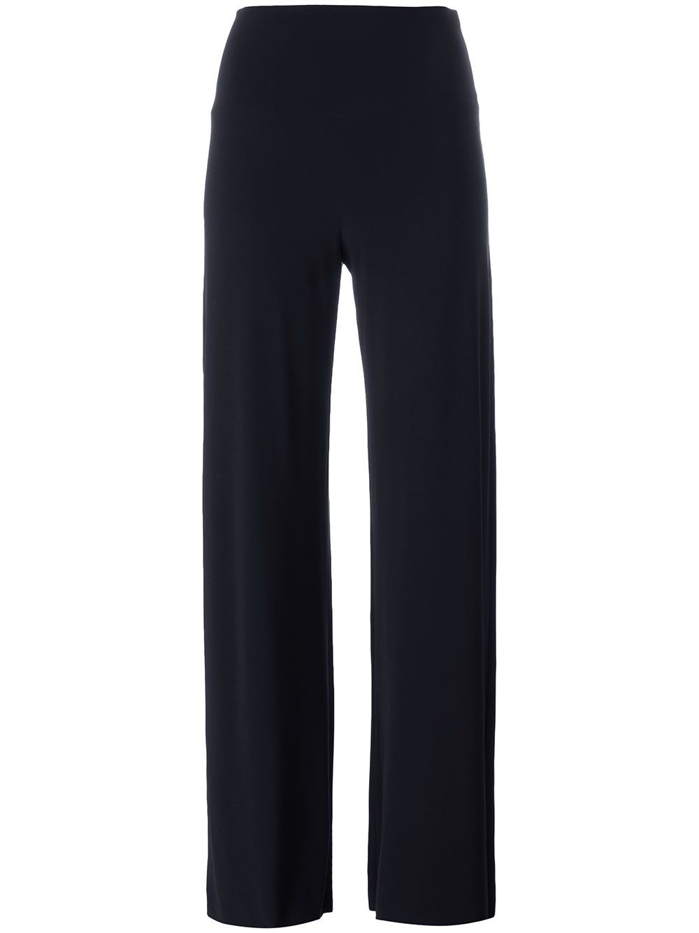 Norma Kamali Straight-Leg Jersey Trousers Blue