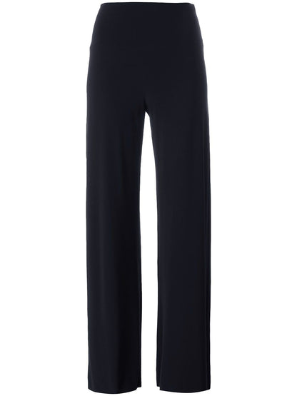Norma Kamali Straight-Leg Jersey Trousers Blue