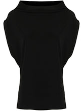 Norma Kamali All-In-One Sleeveless Black Top Black