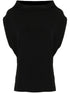 Norma Kamali All-In-One Sleeveless Black Top Black