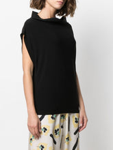 Norma Kamali All-In-One Sleeveless Black Top Black