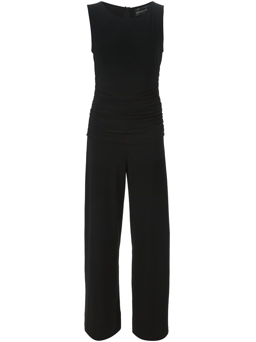 Norma Kamali Sleeveless Crewneck Black Jumpsuit Black