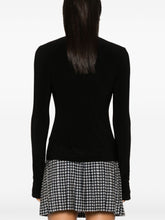 Norma Kamali High-Neck Black Jersey Top with Long Sleeves Black