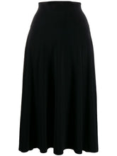 Norma Kamali Flared High-Waist Midi Skirt Black black