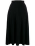 Norma Kamali Flared High-Waist Midi Skirt Black black