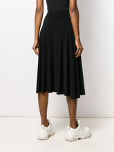 Norma Kamali Flared High-Waist Midi Skirt Black black