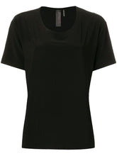 Norma Kamali Scoop Neck Black Cotton T-Shirt With Short Sleeves Black