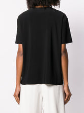 Norma Kamali Scoop Neck Black Cotton T-Shirt With Short Sleeves Black
