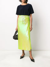 Norma Kamali Midnight Blue Round Neck Short Sleeve T-Shirt Blue