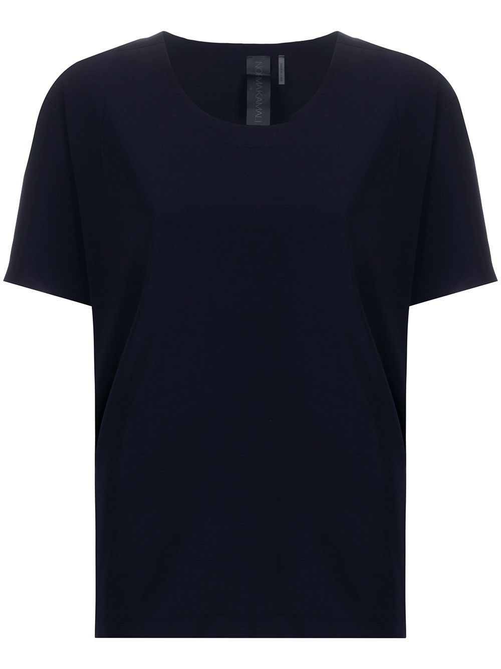 Norma Kamali Midnight Blue Round Neck Short Sleeve T-Shirt Blue