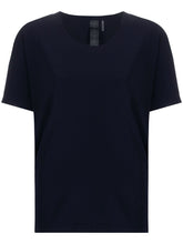 Norma Kamali Midnight Blue Round Neck Short Sleeve T-Shirt Blue