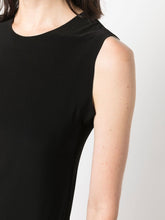 Norma Kamali Boat Neck Jersey Sleeveless Top Black