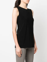 Norma Kamali Boat Neck Jersey Sleeveless Top Black