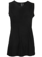 Norma Kamali Boat Neck Jersey Sleeveless Top Black