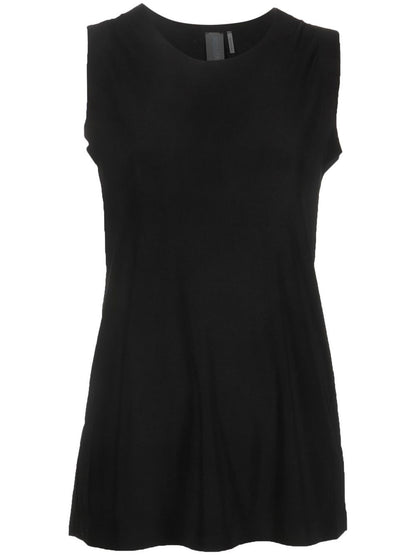 Norma Kamali Boat Neck Jersey Sleeveless Top Black