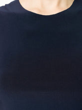 Norma Kamali Sleeveless Stretch Crewneck Top Blue