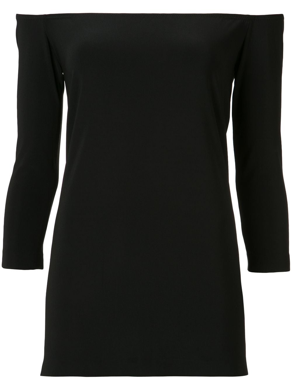 Norma Kamali Off-Shoulder Black Jersey Top Black